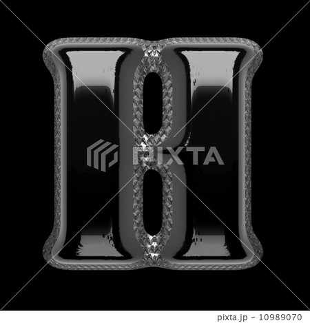 metal and black gloss letter 10989070