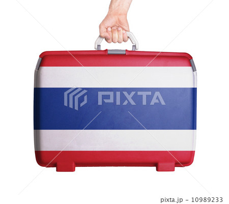 Used plastic suitcase with stains and scratches Used plastic suitcase with stains and scratches 10989233