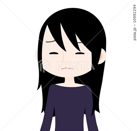 色白　黒髪ロングヘアの女性 10992294