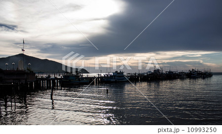 Fisherman ship and boat in harbor 10993250