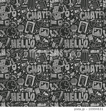 seamless doodle communication pattern 10994631