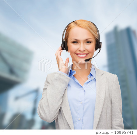 friendly female helpline operator friendly female helpline operator 10995741