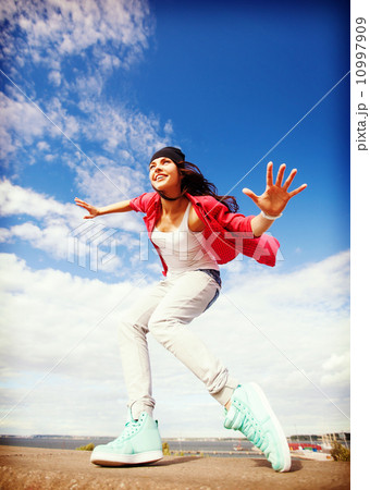 beautiful dancing girl in movement beautiful dancing girl in movement 10997909