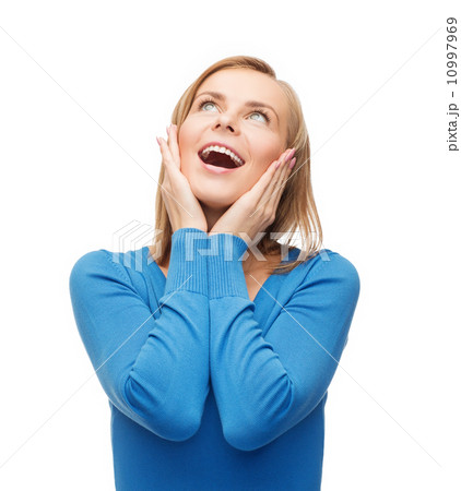 amazed laughing young woman 10997969