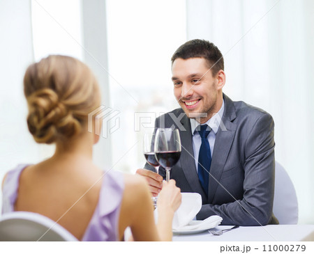young man looking at girlfriend or wife 11000279