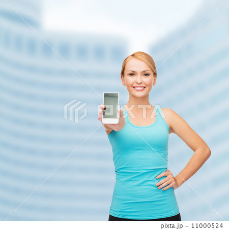 sporty woman with smartphone sporty woman with smartphone 11000524