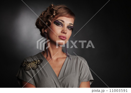 woman and butterfly 11003591