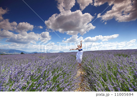 woman on lavender field woman on lavender field 11005694