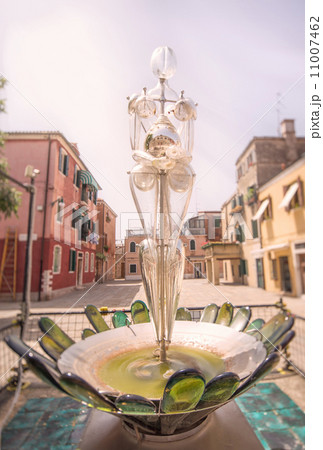 Glass statueof woman on Murano or Burano island 11007462