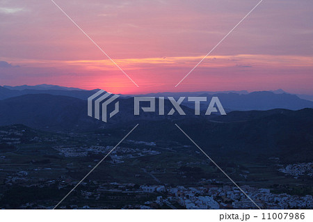 Summer landscape in mountains with the sun 11007986