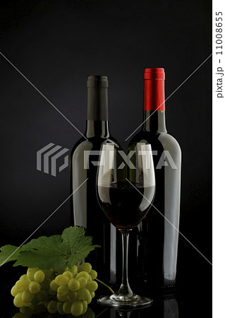 two bottle of red and white wine two bottle of red and white wine 11008655