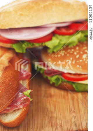 pile of sandwiches close pile of sandwiches close 11009154
