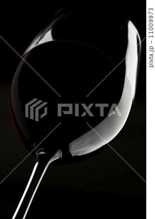 Red Wine Glass silhouette Black Background Red Wine Glass silhouette Black Background 11009973