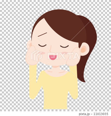 うっとりする女性　上半身　 11013035