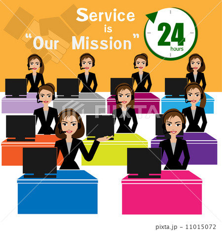 Call center or customer service and CRM for business Concept 11015072