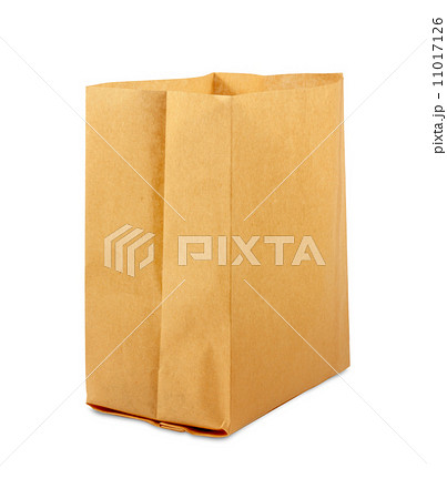 Brown paper bag isolated over white background 11017126
