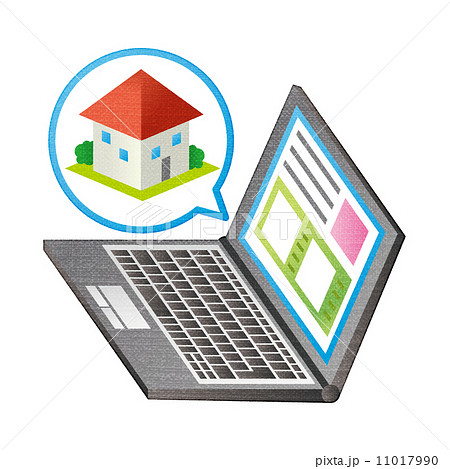 不動産検索のイラスト素材