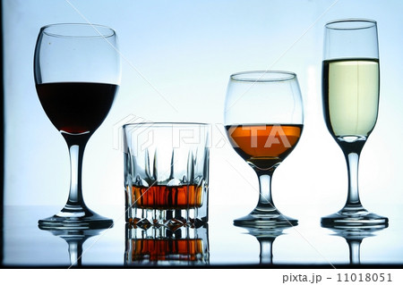 Different Alcoholic Drinks in glass and goblets Different Alcoholic Drinks in glass and goblets 11018051