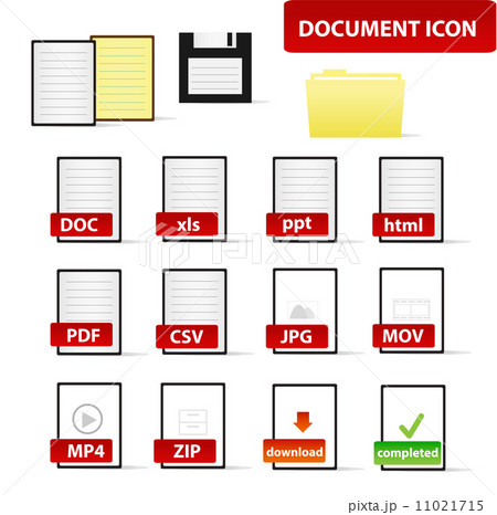 Document Icon Set for Business and Education Professional Document Icon Set for Business and Education Professional 11021715