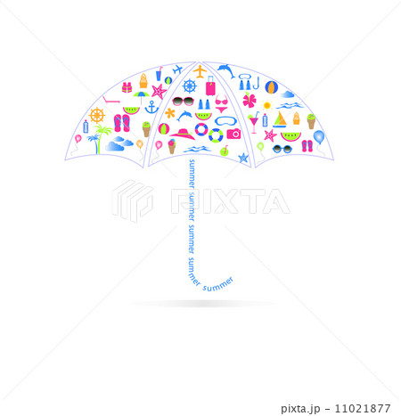 Summer and beach concept made by umbrella design 11021877
