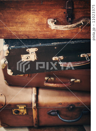 Antique Trunks in a Stack Antique Trunks in a Stack 11023375