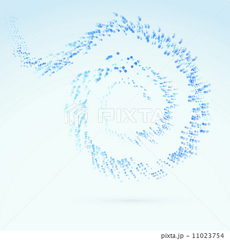 Blue fresh particle spiral swoosh line 11023754