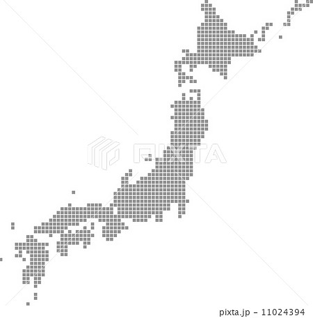 ドット日本地図のイラスト素材