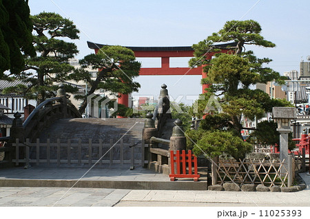 鎌倉 鶴岡八幡宮太鼓橋の写真素材