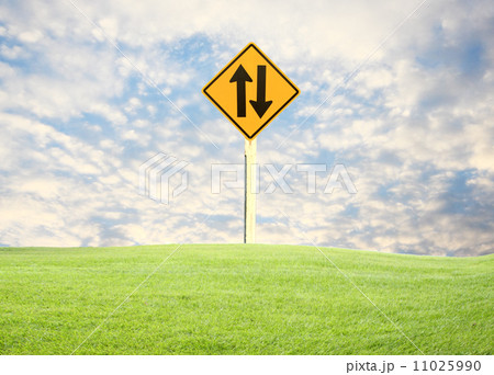 two way traffic sign. 11025990