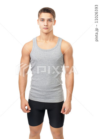 Portrait of muscular athlete man Portrait of muscular athlete man 11026393