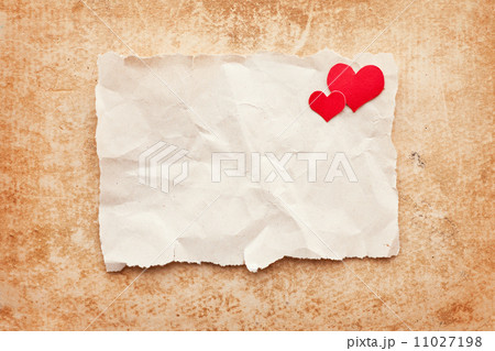Ripped piece of paper on grunge paper background. Love letter Ripped piece of paper on grunge paper background. Love letter 11027198
