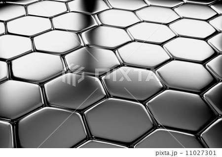 Steel hexagons flooring diagonal view 11027301