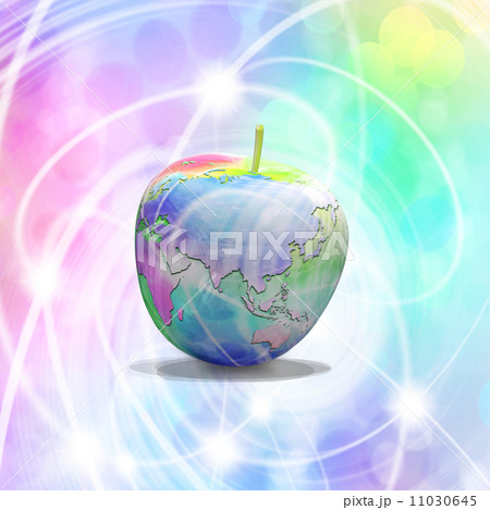 カラフルなリンゴ地球 11030645