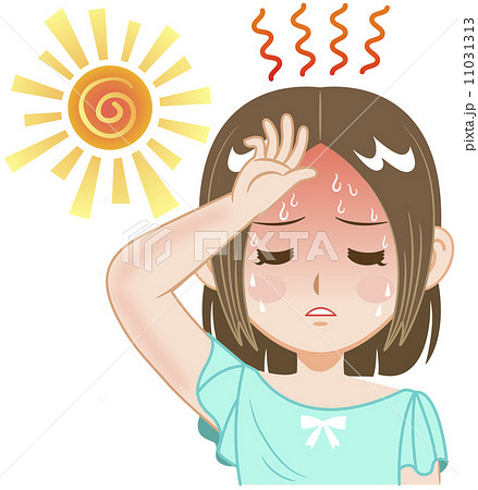 暑いのイラスト素材