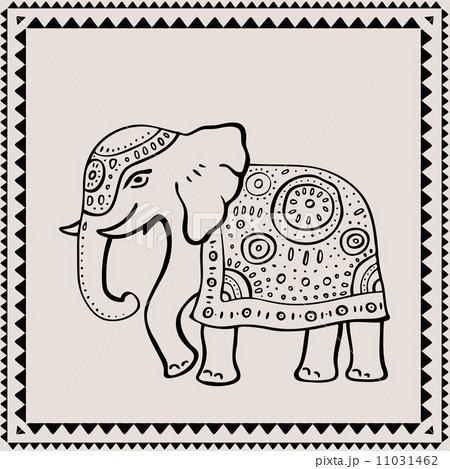 Ethnic elephant. Indian style. Ethnic elephant. Indian style. 11031462