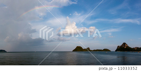 Rainbow on a blue sky 11033352