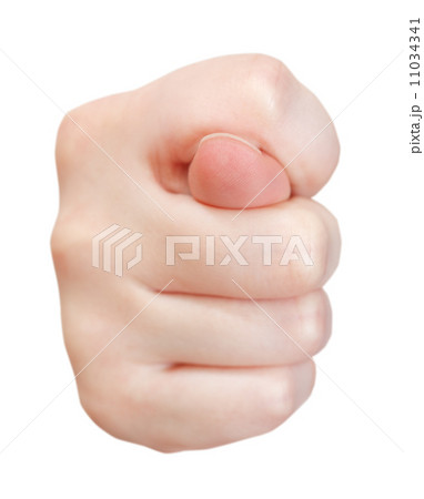 separated fig sign - hand gesture 11034341