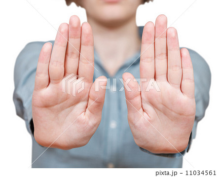 stop sign gesture by two hand stop sign gesture by two hand 11034561