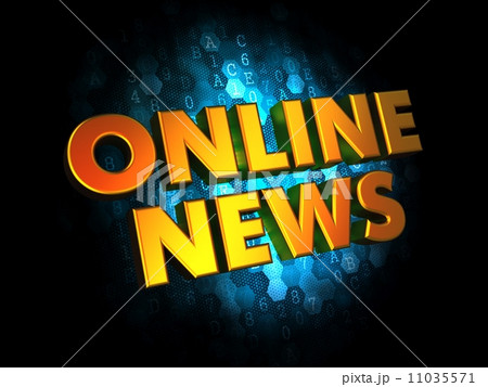 Online News - Gold 3D Words. Online News - Gold 3D Words. 11035571