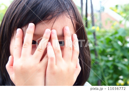 子供の顔と手 11036772