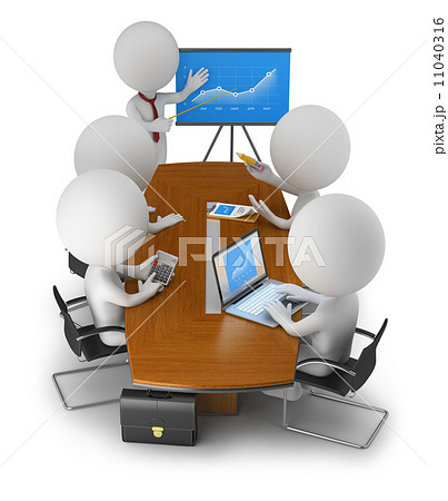 3d small people - business meeting 11040316