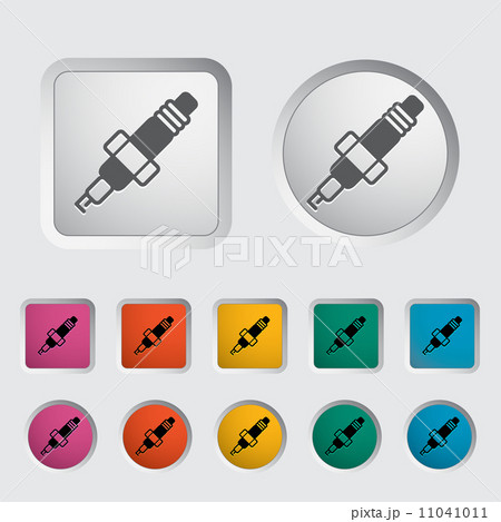 Sparkplug single icon. 11041011