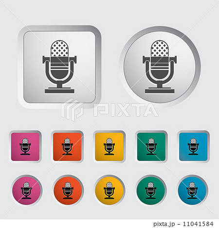 Icon vintage microphone. 11041584