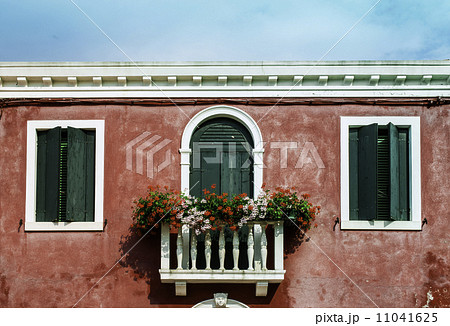 Venetian windows with flowers 11041625
