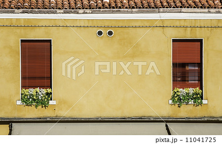 Venetian windows with flowers 11041725