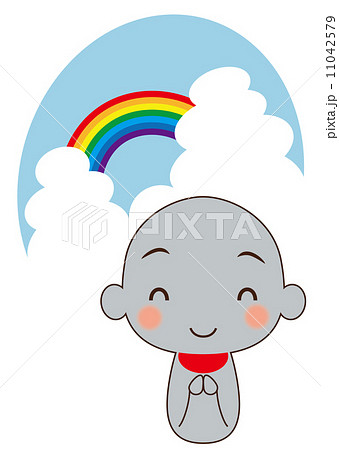 虹とお地蔵さん 虹とお地蔵さん 11042579