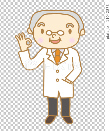 穿白色外套的老人 11042878