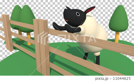 Sheep in the fence - Stock Illustration [11044625] - PIXTA