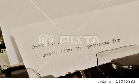 Text Dear Sir typed on old typewriter 11045833