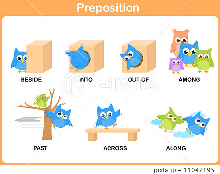 Learning english prepositions. Preschool - Stock Illustration [71075192]  - PIXTA